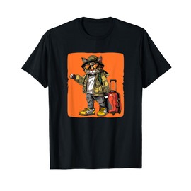 Travel Cat with Suitcase for an Exciting Exploration T-Shirt
