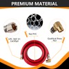 1-Pack HeSun 6 Feet Red PVC Dishwasher Hose, 3/8" Comp