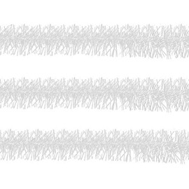 Brite Star 9 ft Silky Tinsel Garland, White/Iridescent (Set of 3)