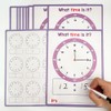 Lachilly 10 Pack Telling Time Learning Big Cards, Double-Side Dry
