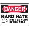 Accuform Danger Hard Hats Must BE Worn in This Area