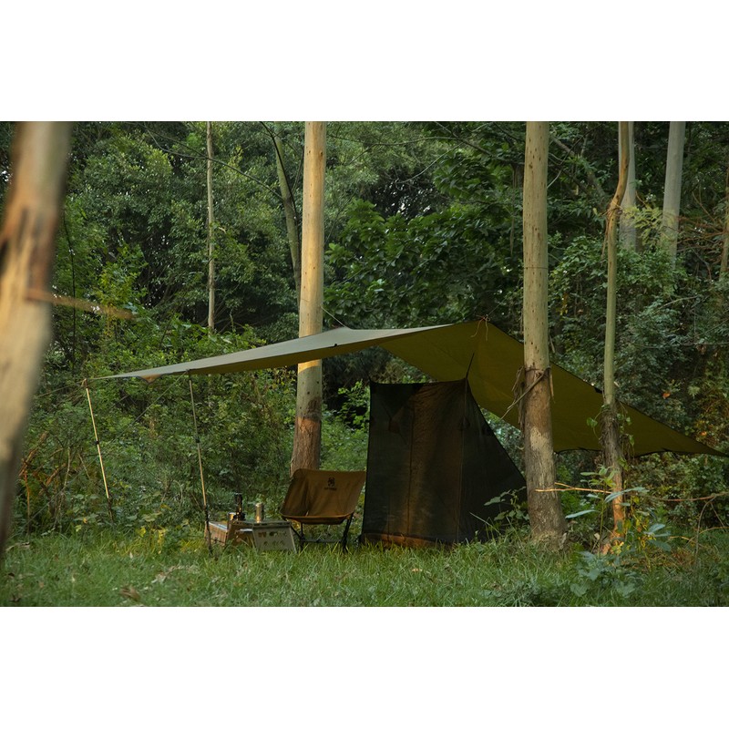 OneTigris Bulwark Camping Tarp, 100% Waterproof Bushcraft Shelter, Lightweight Hammock