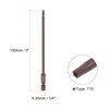 sourcing map Pack of 5 T15 Torx Bit 1/4 Inch