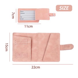1Pc Passport Holder, 1Pc Luggage Tag, Travel Passport Holder, Magnetic Card Holder, Pu Leather Id Card Holder, Credit Card Holder with RFID Blocker