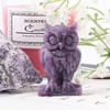 Artistone Purple Lepidolite Crystal Owl Statue Carved Owl Figurines Animal