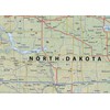 North & South Dakota Physical Map - 16.5 x 17.5
