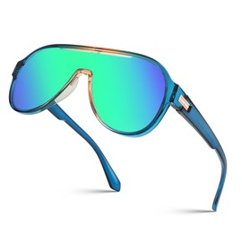 FEISEDY Polarized Men Women Sunglasses, Oversized Fahion One Piece Sun Glasses, Lightweight TR90 Frame B4080