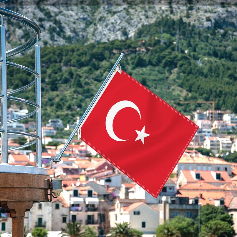 2×3 FT Turkey Flag,Medium 60×90 CM Turkish Outdoor Banner,100D Decor,Doube