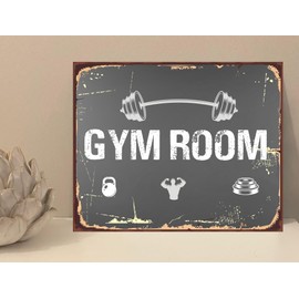 the sticker studio ltd Gym Room Weights Exercise House Novelty Metal Plaque Sign Gift fcp78