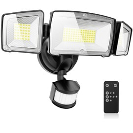 MAGAGUVU 100W Flood Lights Outdoor, 9000LM LED Security Light Motion Sensor Outdoor Lights, 6500K Daylight LED Flood Light with Remote Control, IP66 Waterproof Security Lights for Yard Garage Stadium