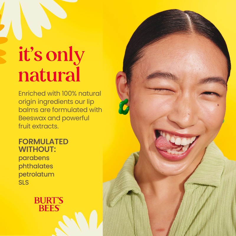 Burt's Bees Lip Balm - Pomegranate, Lip Moisturizer With Responsibly