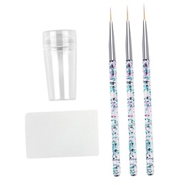 OHPHCALL Diy Manicure Kit Nail Art Pen Stamp Set 5pcs Nail Pull Line Pens for Salons