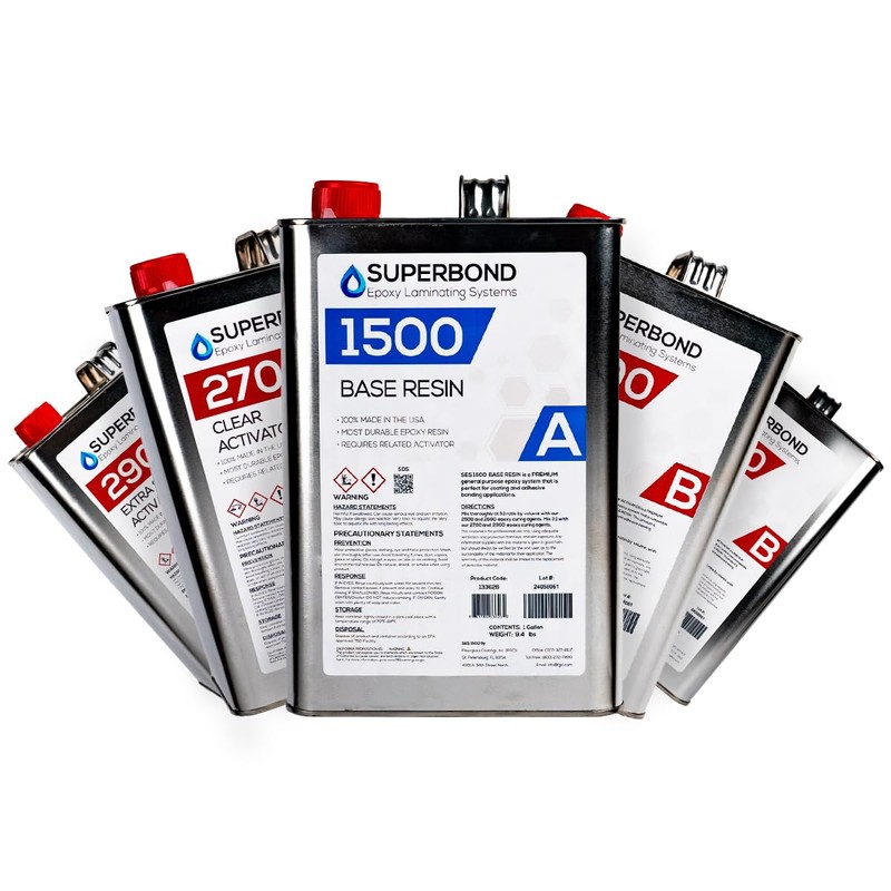 Superbond Laminating Epoxy 2500 Activator Pint Can - for Use