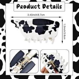 Cow Hair Clip Cow Print Claw Clip Cute Farm Animal Hair Clips Unique Western Claw Clips Cow Print Stuff Country Girl Gifts Hair Accessories for Women Girls