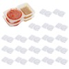 20pcs Double Compartment Condiment Container, Portable 2 Compartment Snack Containers