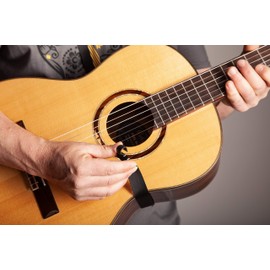 Ortega Guitars Schallloch Gitarrengurt Verstellbar - für Akustik Gitarren - Nylon Straps Hook Series - Nylon, Schwarz (OGSHK-BK)