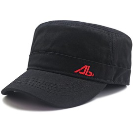 Laquest Large Size, Deep, Cotton, Work Cap, Hat, Head Circumference, Up to 25.6 inches (65 cm), Men's/Women's, Black and Red Logo