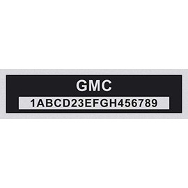 LVCE Custom Vin Tag-Compatible GMC