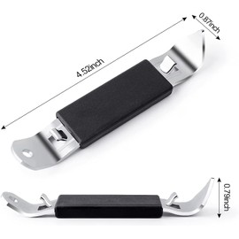 BEATURE Bottle Opener - 3 Pieces Magnetic Beer Bottle Openers - Metal Can Punch Opener Magnet for Fridge, Cyan