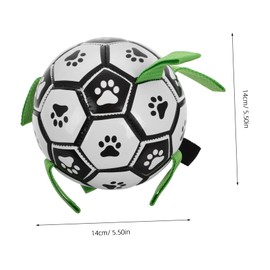 Generic Pet Dog Ball Puppy Dog Balls Soccer Ball Dog Indestructible Dog Ball Dog Ball with Handle Dog Football Dog Soccer Ball Indestructible Soccer Ball for Dogs Nylon