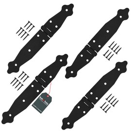 KOTARBAU® Set of 4 Door Hinges 100 x 150 x 35 mm Powder-Coated Steel Door Hinge Black Hinges Folding Window Hinge Wooden Door Garden Gate Hinge Box Hinge Gate Fitting