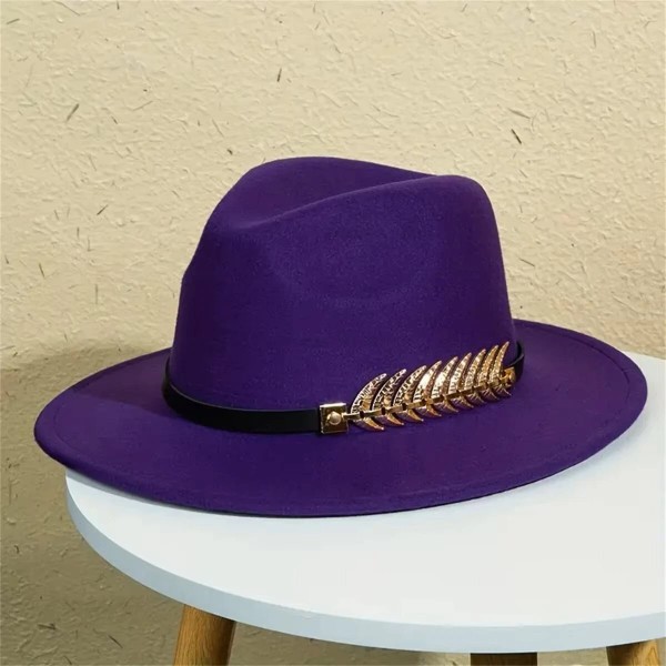 Syrios Gifts Purple Western Cowboy Cowgirl Hat Felt Wide Brim