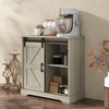 Panana Sliding Barn Door Buffet Sideboard Storage Cabinet Coffee Bar