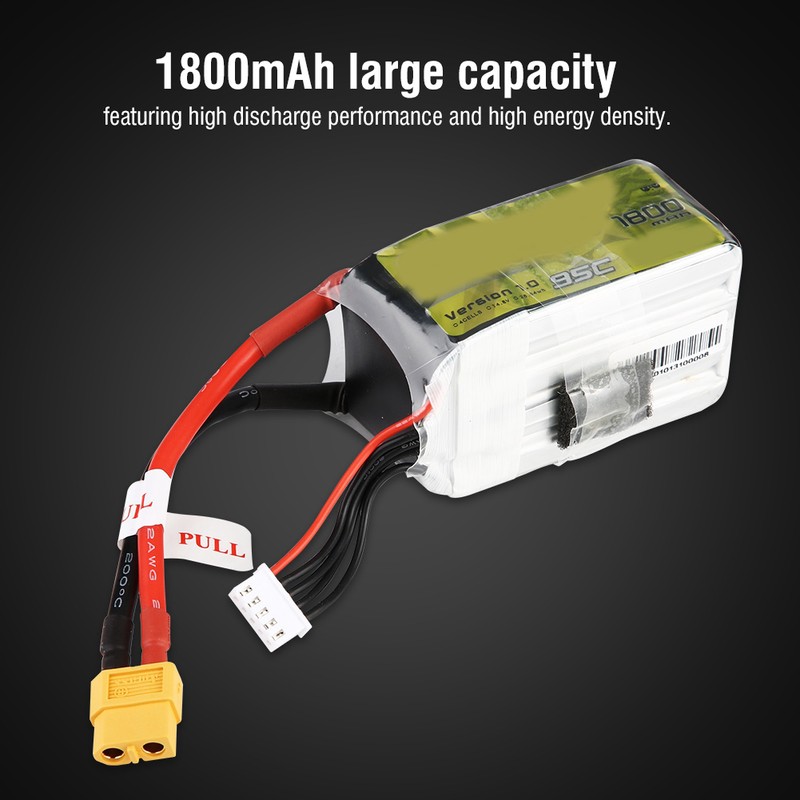 Tattu 14.8V 1800mAh 95C 4S1P Lipo Battery Pack with XT60-SYP