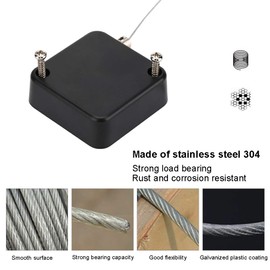 Loradar Retractable Cable Lock with Cable Tethers Customizable Cable Tether Stop Lost of Conference All Kinds Adapters and Safety Lock for All Kinds of Exhibits Such As Earphone.,Glasses,Watches.