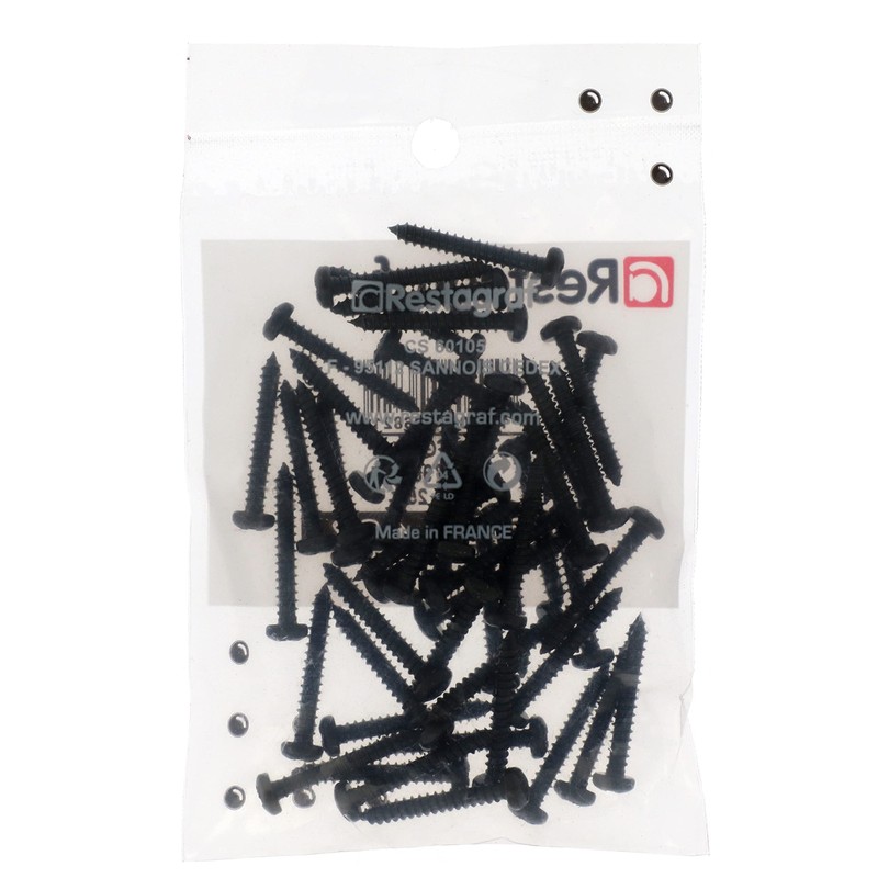 Restagraf 682 3.5mm x 25mm Black Zinc Self Tapping Screws