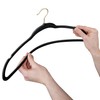 Simplify Slim Velvet Gold Hook Clothes Hangers 50 Pack |