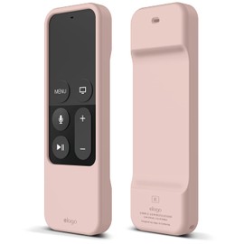 elago R1 Intelli Case [Sand Pink]-[Magnet Technology][Anti-Slip][Lanyard Included][Heavy Shock Absorption] Compatible with Apple TV Siri Remote 1st Generation