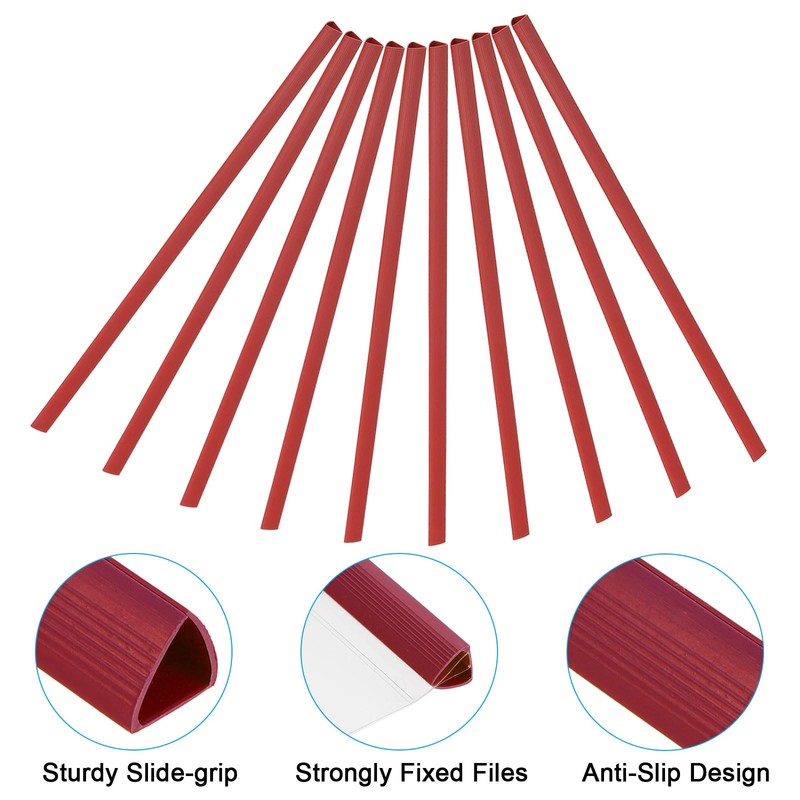 PATIKIL 10mm Binding Bars, 20 Pcs Plastic Binding Bars Slide