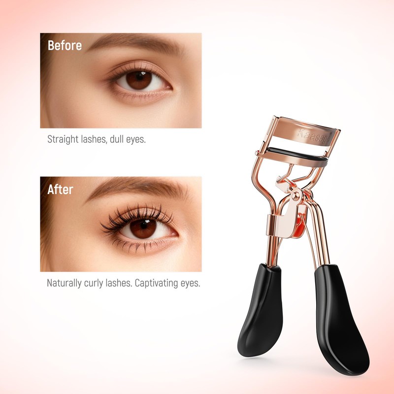 Kaasage Eyelash Curler for Lift and Curl, Professional Stainless Steel