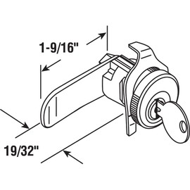 Prime-Line MP4300 Mail Box Lock Cutler-Fed with Dust Cover, Nickel (Single Pack)