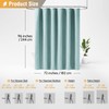 BTTN Extra Long Shower Curtain - 72x96 Inch Long Linen