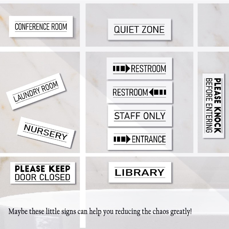 Prayer Room Sign White 9x3 Inch - Indoor Self Adhesive