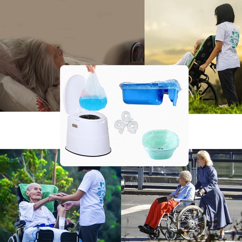 OULIGET Portable Universal Bedside Commode Liners Disposable for Seniors Disabled,Comode