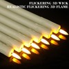 GenSwin Flameless Taper Candles with Remote Timer, 6Pcs Drip Wax