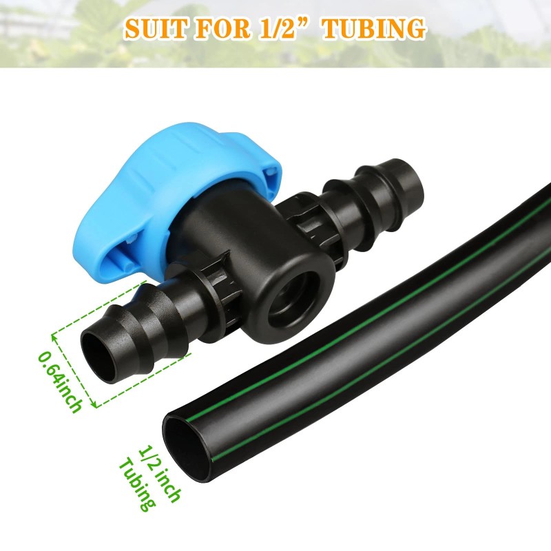 Gardrip 5 Pack 1/2 Inch Drip Irrigation Valve: 1/2 in.