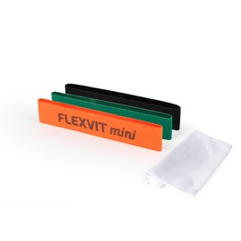 FLEXVIT Mini Resistance Bands for Fitness, Therapy, Sports & Strength Training, Skin-friendly, Tear-Resistant & Washable Fitness Bands, Training Band in 6 Resistance Levels, Made in Germany