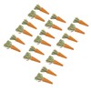 20pcs Carrot Shaped Hamster Toy Teeth Grinding Decorative Crude Fiber