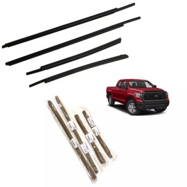 Toyota 2007-2020 Tundra Door Belt Molding Weatherstrip (DOUBLE CAB)(SET) Genuine Toyota