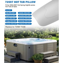 Bonbo 72597 Spa Neck Pillow Fit for 2002-2007 Hot Spring Hot Tubs & Spas, Cool Gray Head Rest Replace for 72596 73339