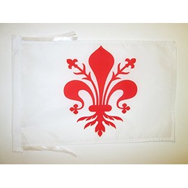 AZ FLAG Florence Flag 18'' x 12'' Cords - Firenze in Tuscany Small Flags 30 x 45cm - Banner 18x12 in