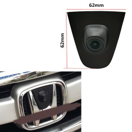 aSATAH HD CCD Car Front View Camera & Parking Night Vision Positive Waterproof Logo Camera for Honda (for Honda Accord 9 MK9 2.0L)