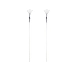 TEONEI Fan Mascara Brushes Eyelash Eyebrow Brush Makeup Brush Eye Lashes Makeup Tools Eyelash Brush Eyebrow Brush Eye Shadow Brush,2Pcs (White)
