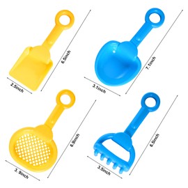 Haakong 8 Pcs Sand Shovels for Kids Colorful Plastic Beach Shovels Bulk Garden Beach Toys