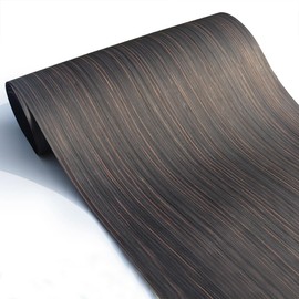 Natural Black Ebony Wood Veneer, Straight Grain | 23" x 98" Sheet | Ideal for Furniture Refurbishing, Guitar Building, Speaker Panels, Automotive Interior, and Handmade DIY Projects
