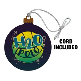 GRAPHICS & MORE Water Polo Ball H2O Wood Christmas Tree Holiday Ornament